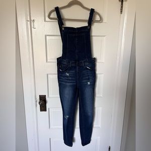 Kancan Denim Dark Washed Overalls Skinny Jean Sz S